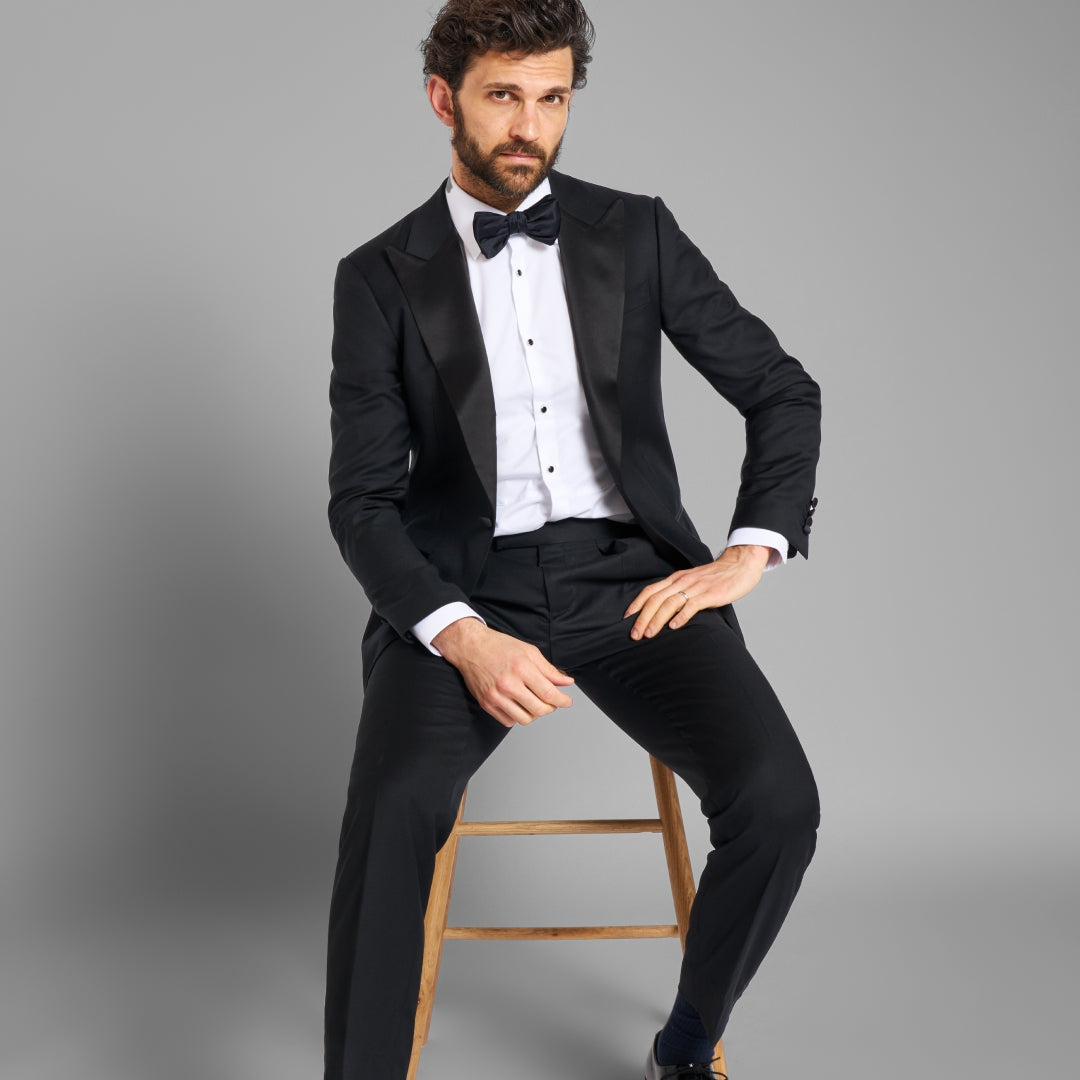 Men's Black and White Suit Custom-Made for