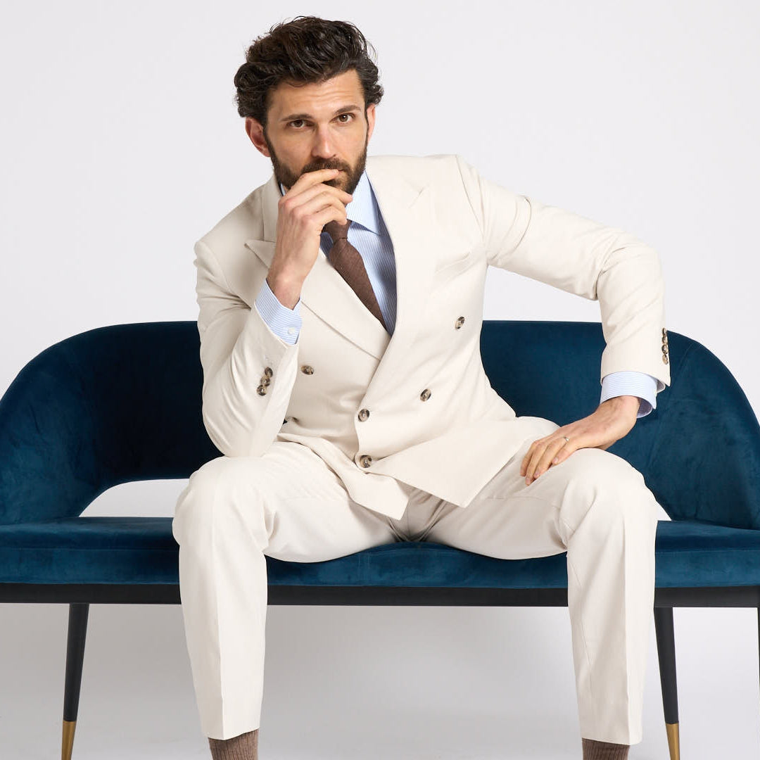 Men's Cream Suits Custom-Made for