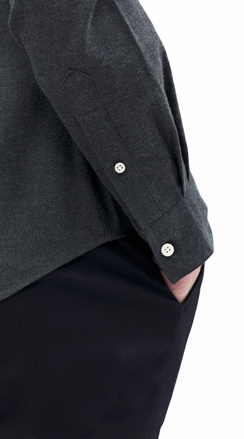 Canclini Charcoal Flannel Custom Shirt