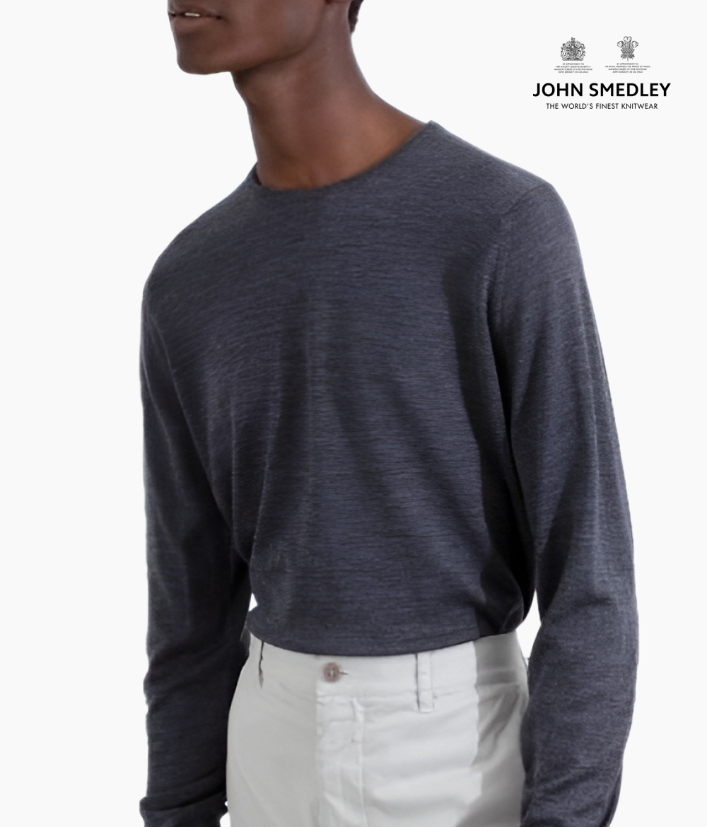 Lundy Charcoal Crew Neck Jumper