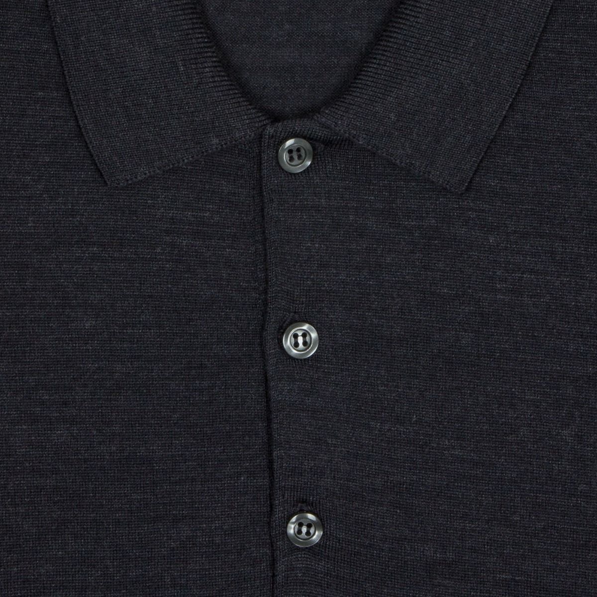 Belper Hepburn Smoke Long Sleeve Polo Shirt