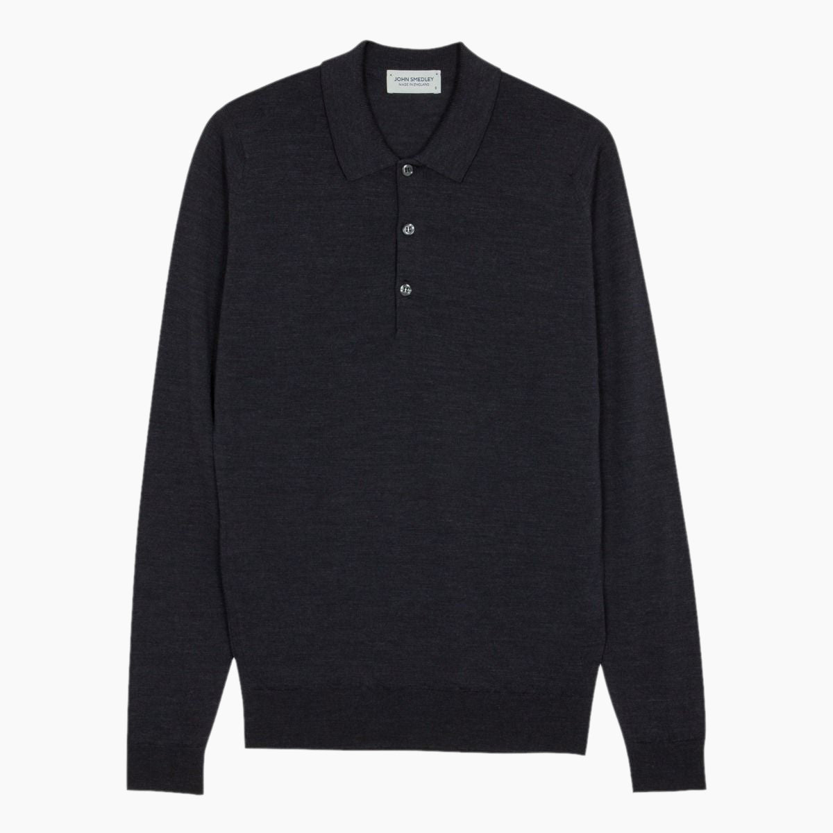 Belper Hepburn Smoke Long Sleeve Polo Shirt