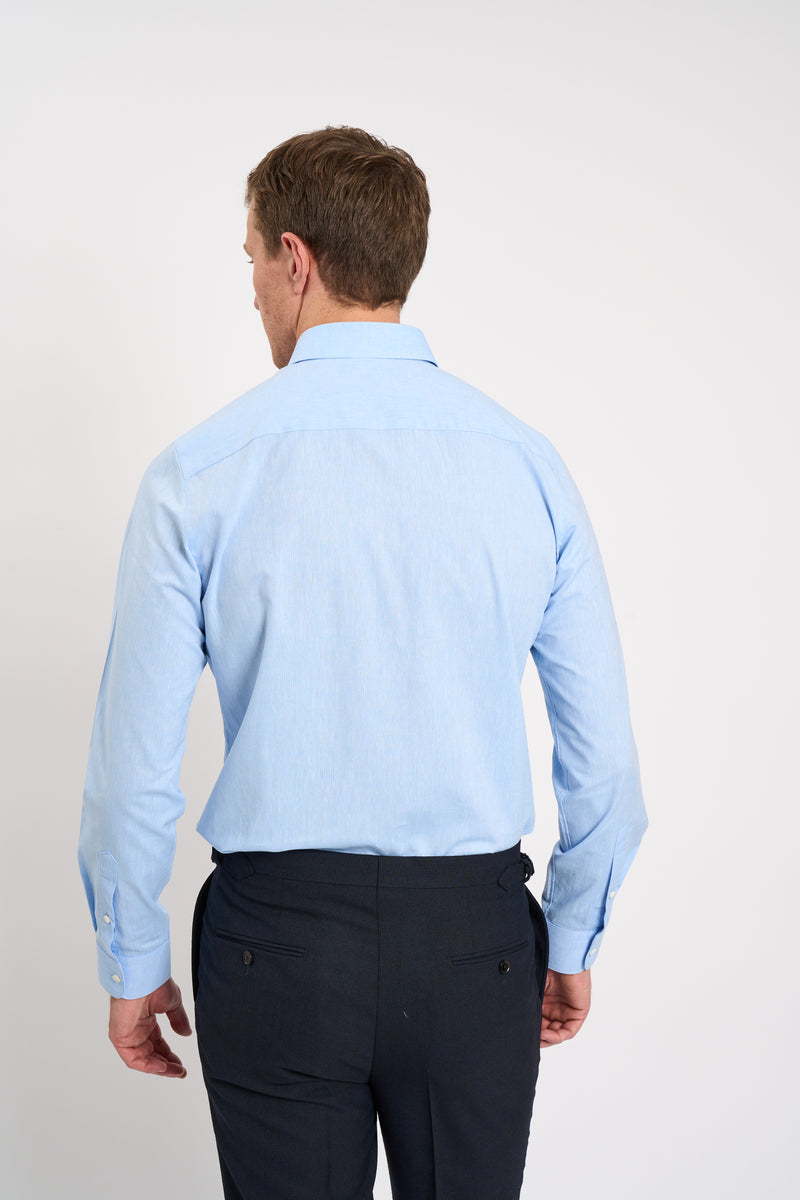 Light Blue Linen Custom Shirt