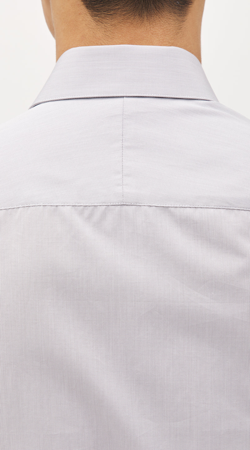 Canclini Grey Microcheck Custom Shirt