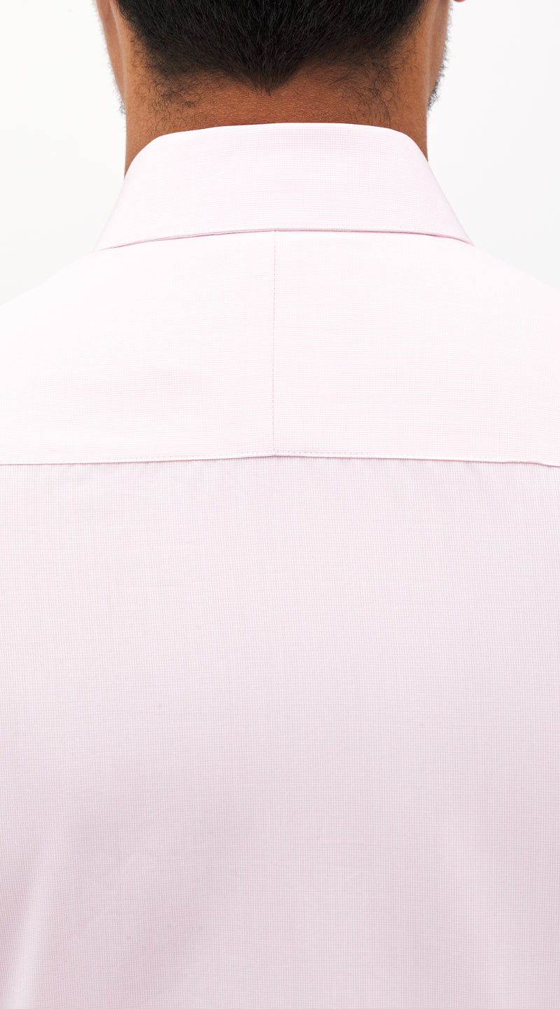 Canclini Pink Microcheck Custom Shirt