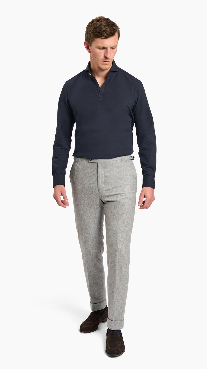 Holland & Sherry Grey Flannel Trouser