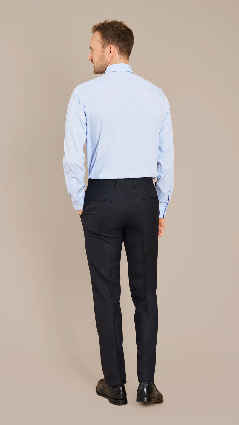 Blue Easy Iron Custom Shirt