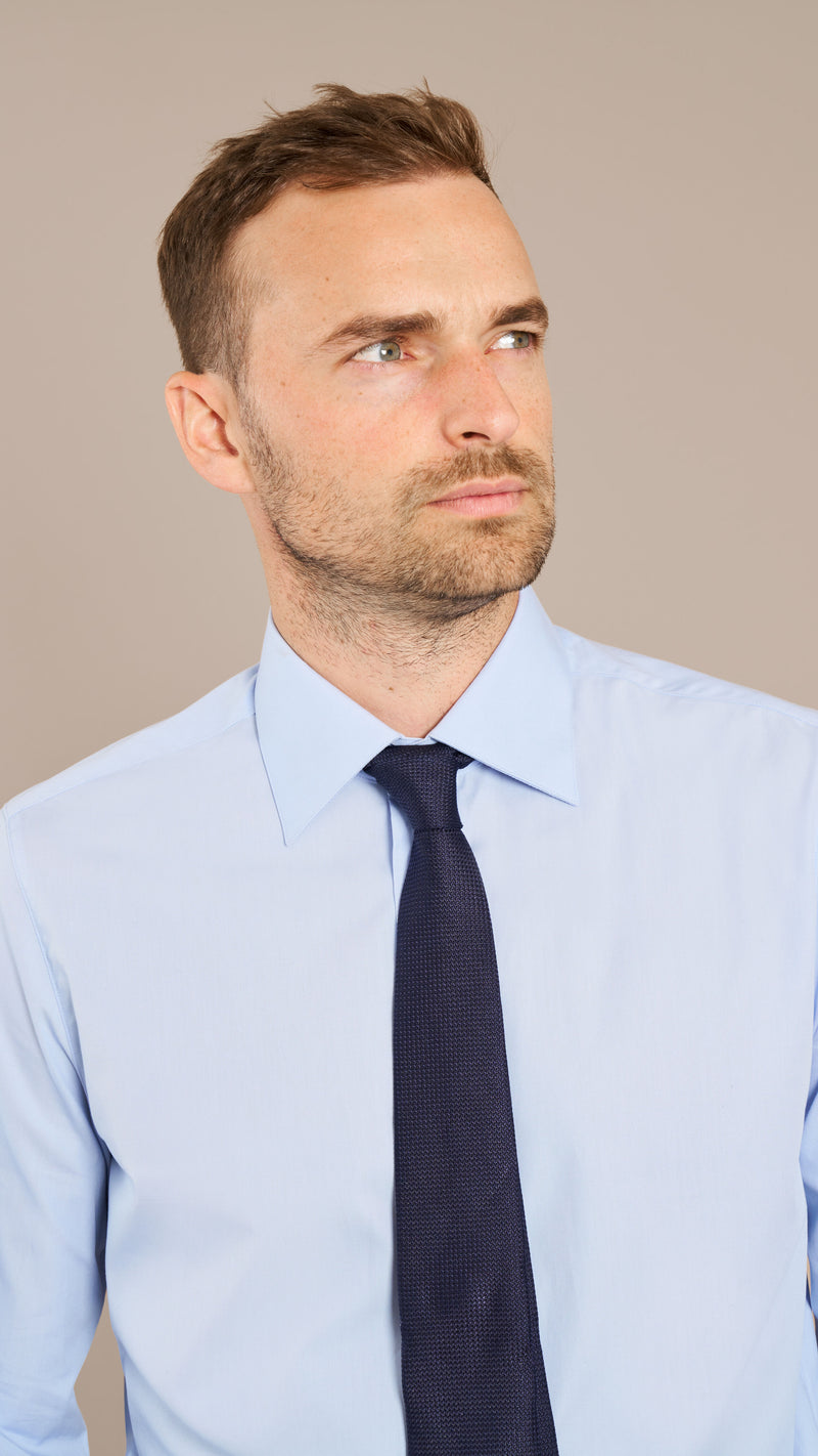 Blue Easy Iron Custom Shirt