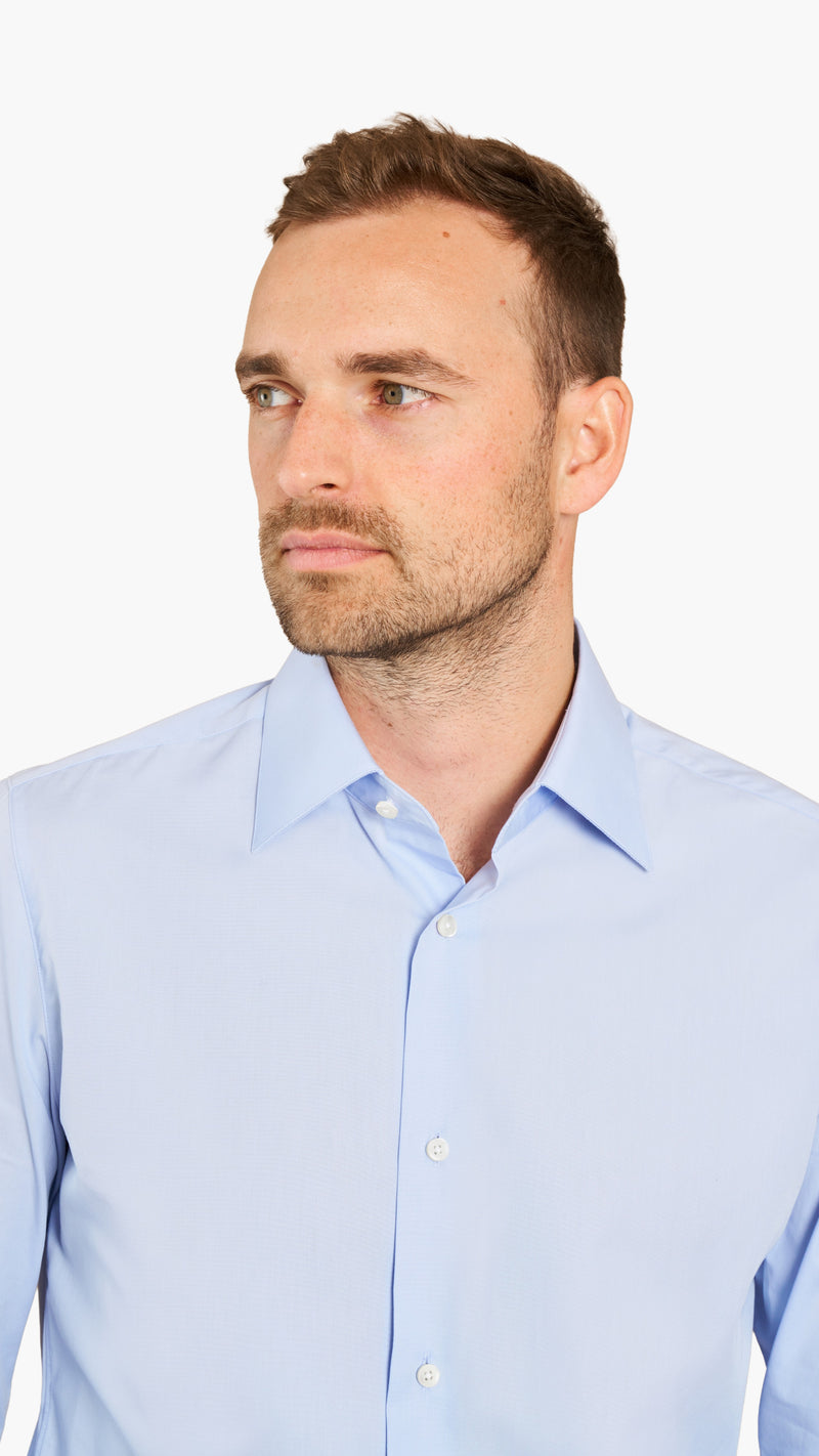 Blue Easy Iron Custom Shirt