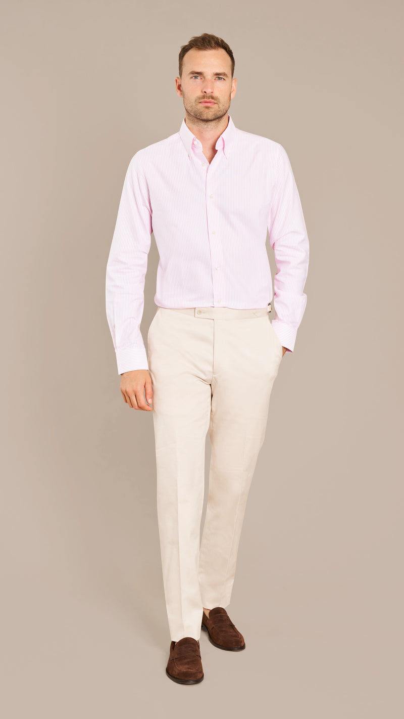 Pink Oxford Candy Stripe Custom Shirt