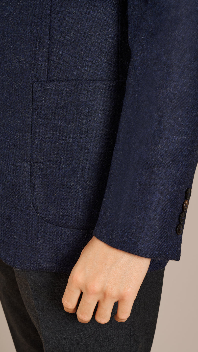 Abraham Moon Navy Tweed Jacket