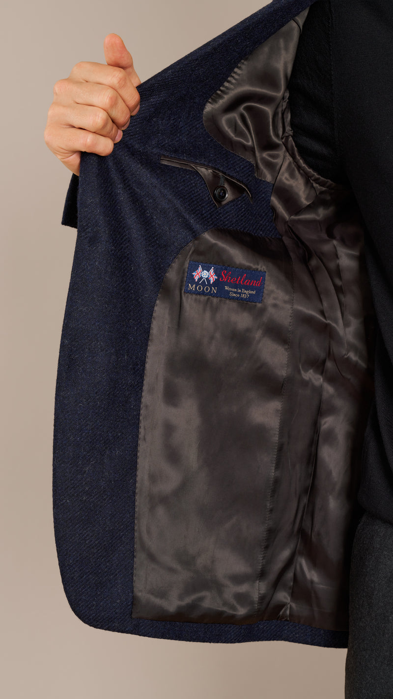 Abraham Moon Navy Tweed Jacket