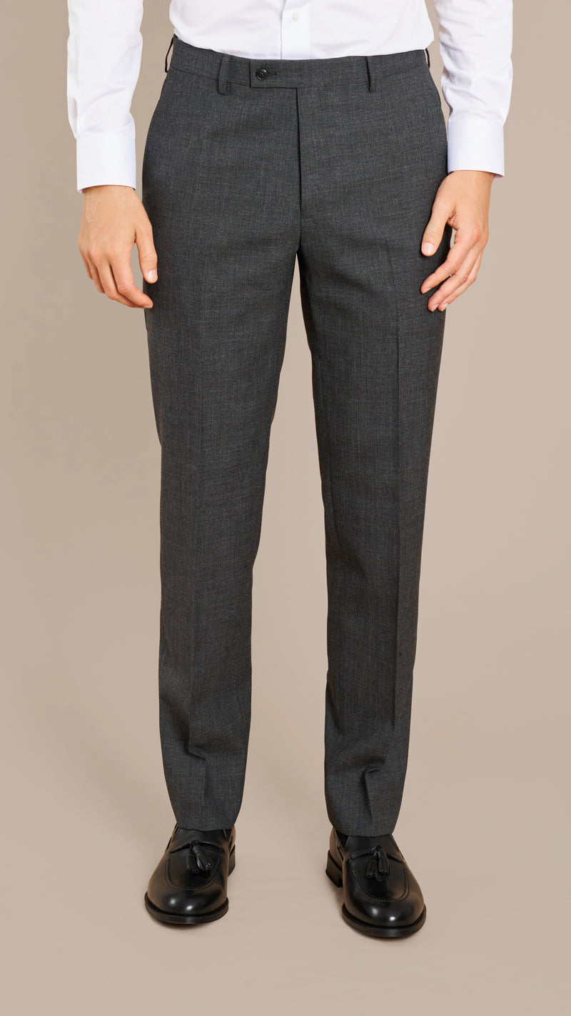 Alfred Brown Dark Grey High Twist Wool Suit