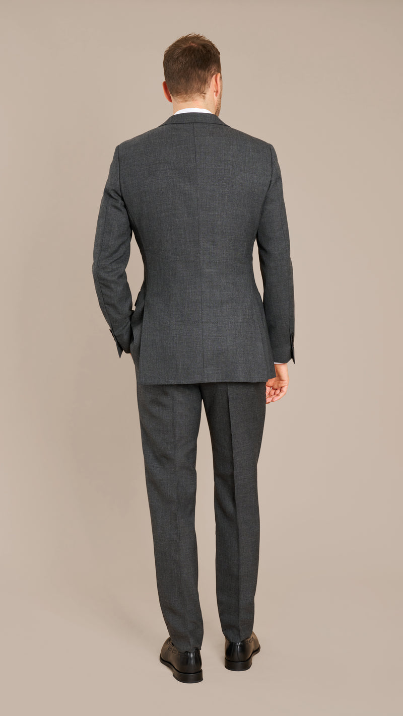 Alfred Brown Dark Grey High Twist Wool Suit