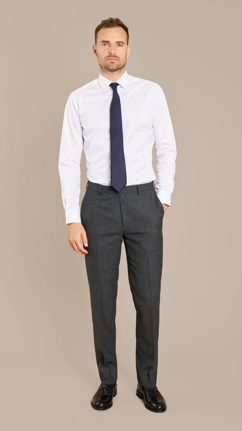 Alfred Brown Dark Grey High Twist Wool Suit