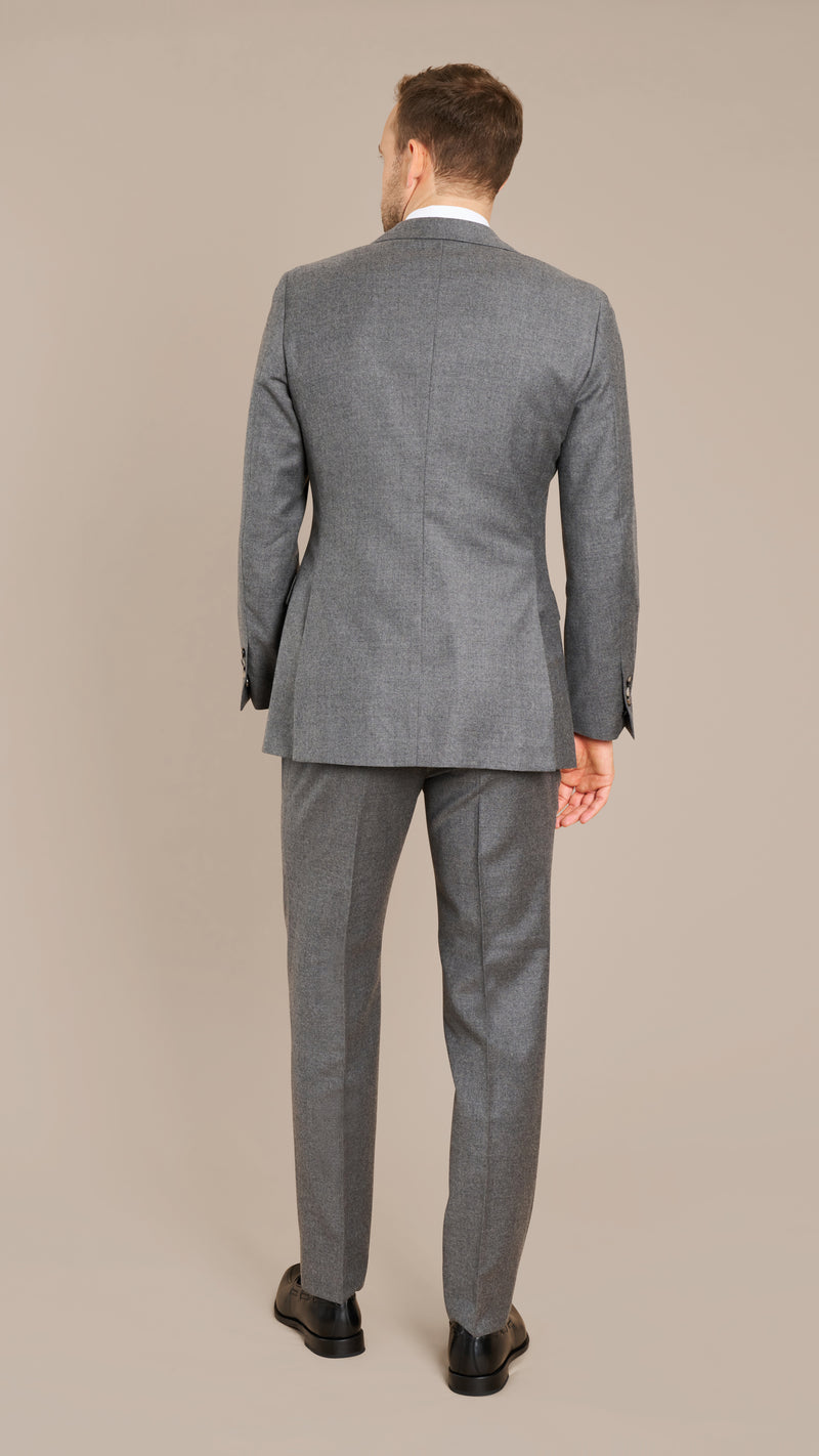Alfred Brown Mid Grey Flannel Suit