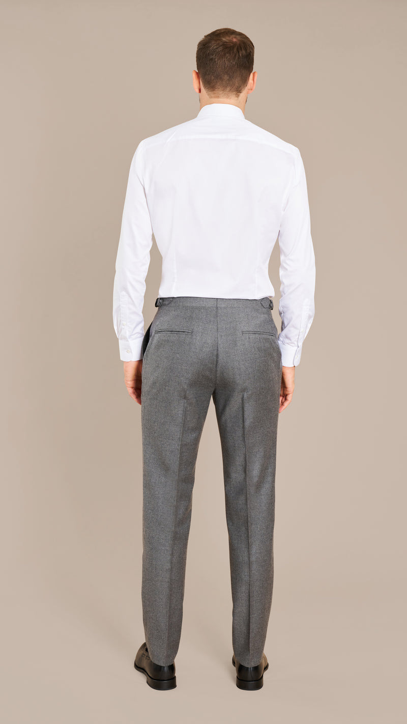 Alfred Brown Mid Grey Flannel Suit