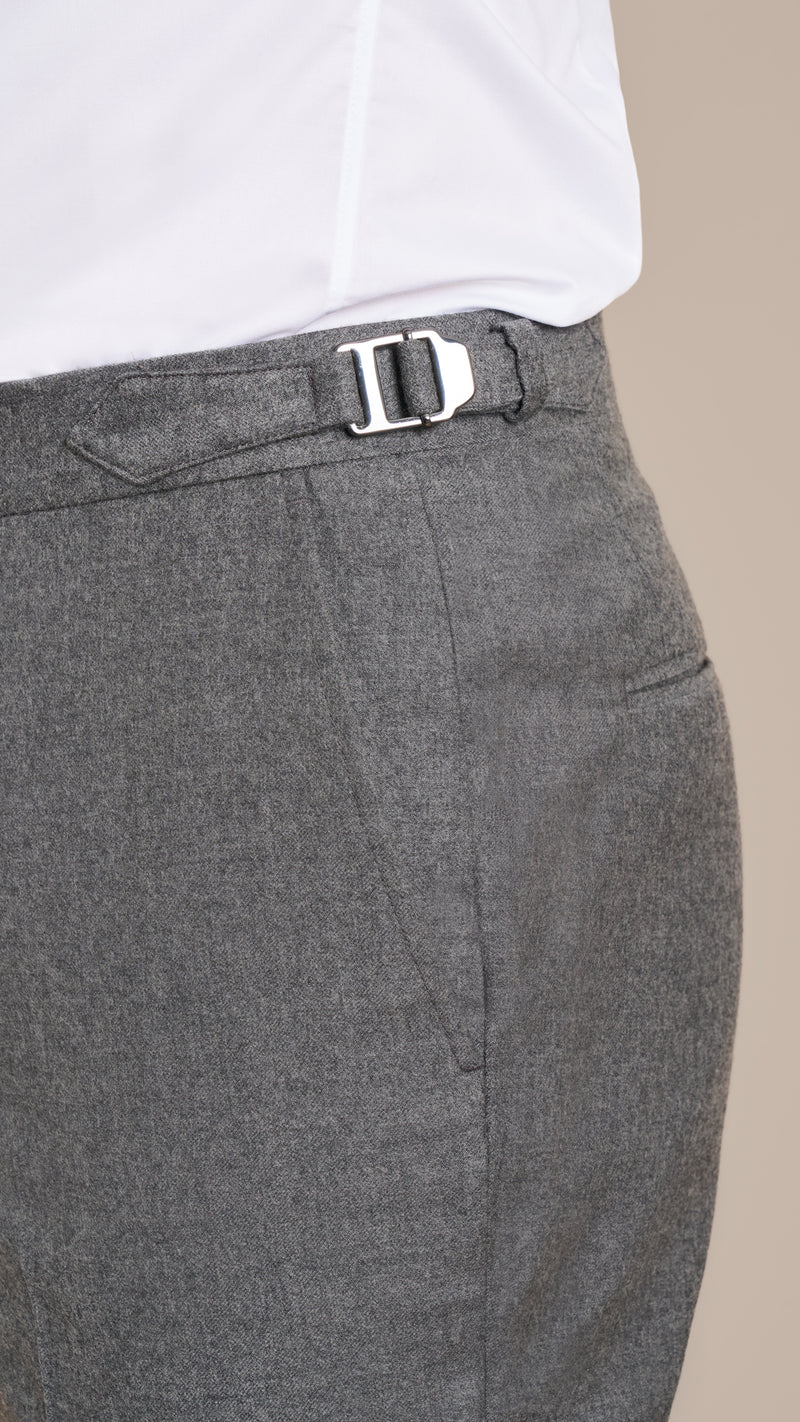 Alfred Brown Mid Grey Flannel Suit