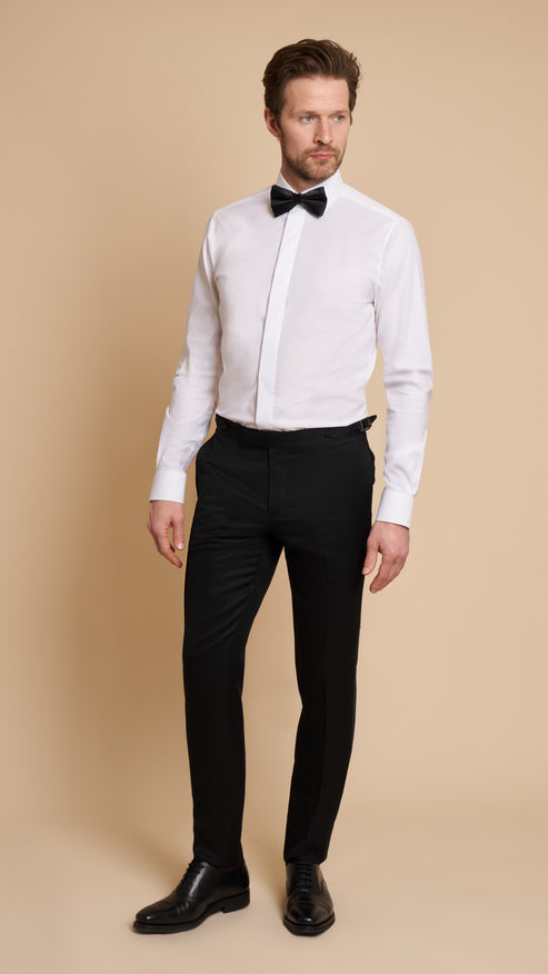 Black Barathea Hardy Amies Trousers