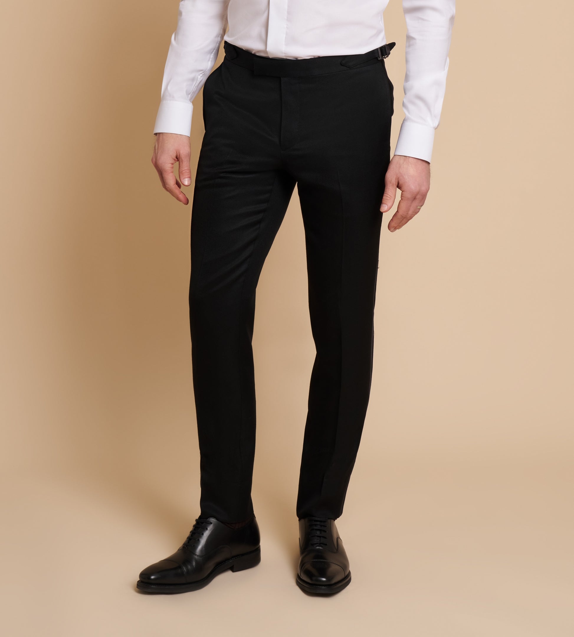 Holland & Sherry Black Barathea Trousers