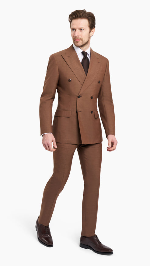 Scabal Mocha Moose Wool Suit - Suit