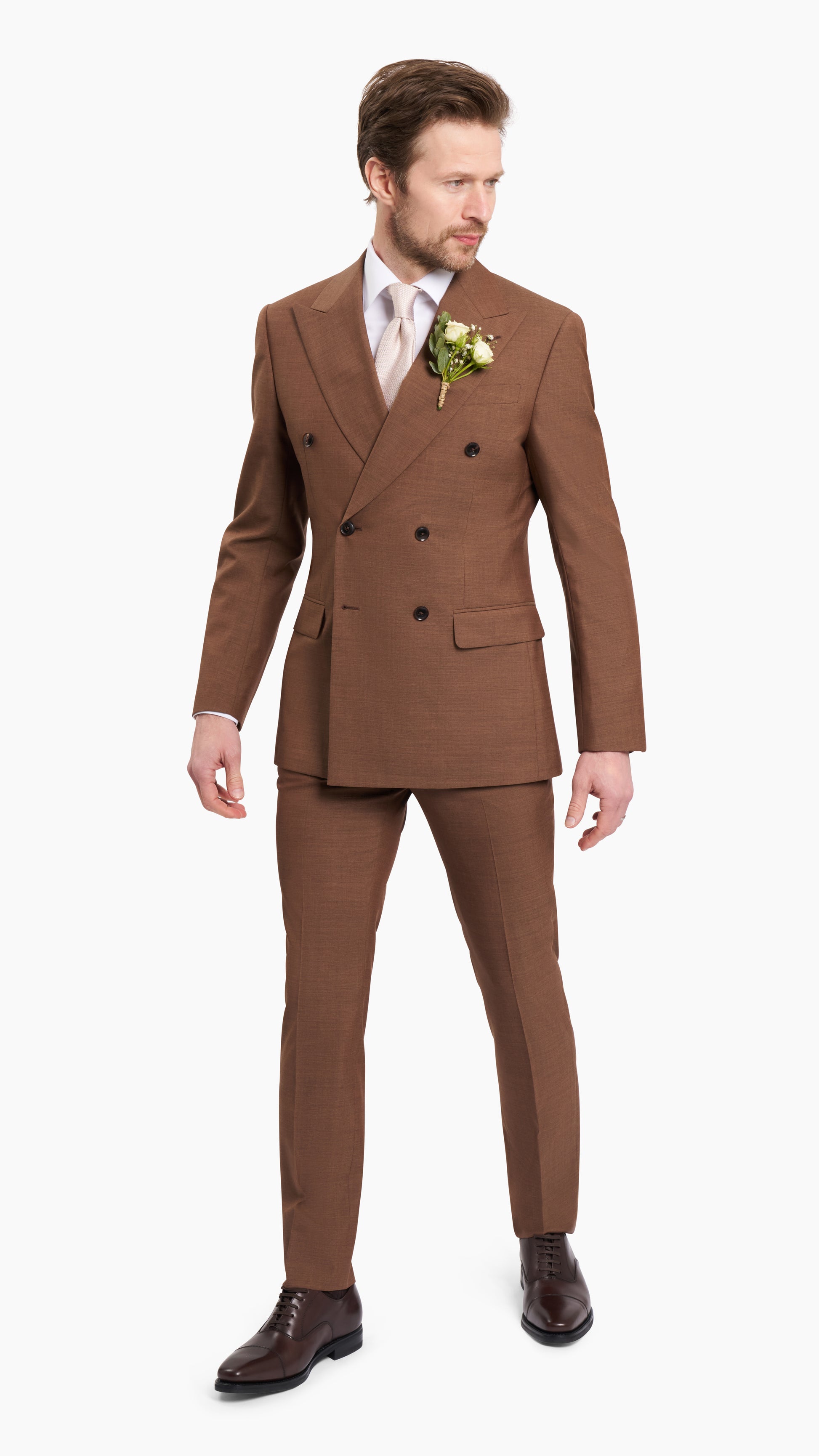 Scabal Mocha Moose Wool Suit - Suit