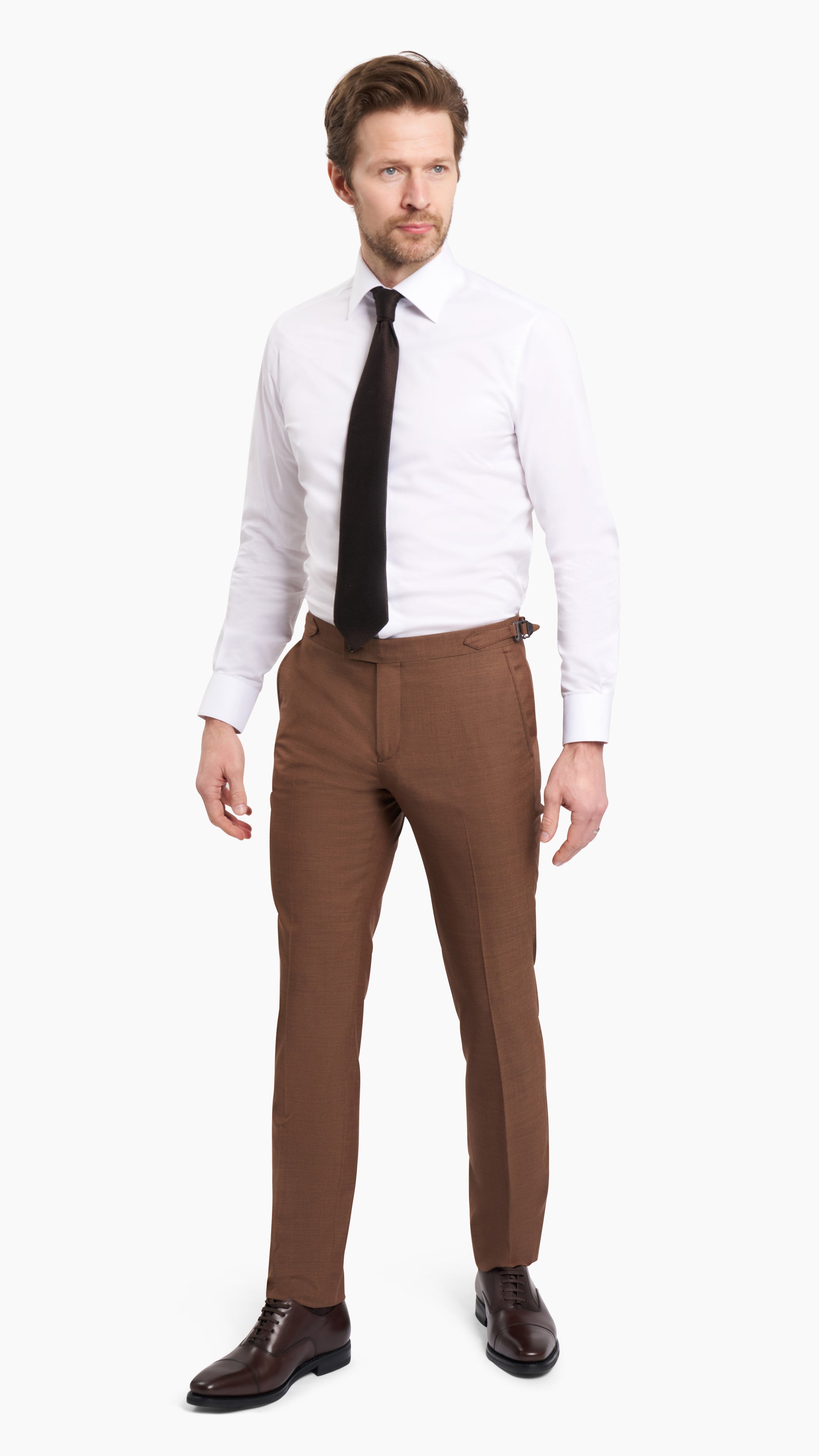 Scabal Mocha Moose Wool Suit - Suit