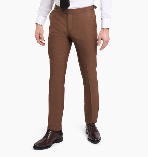 Scabal Mocha Mousse Wool Trouser