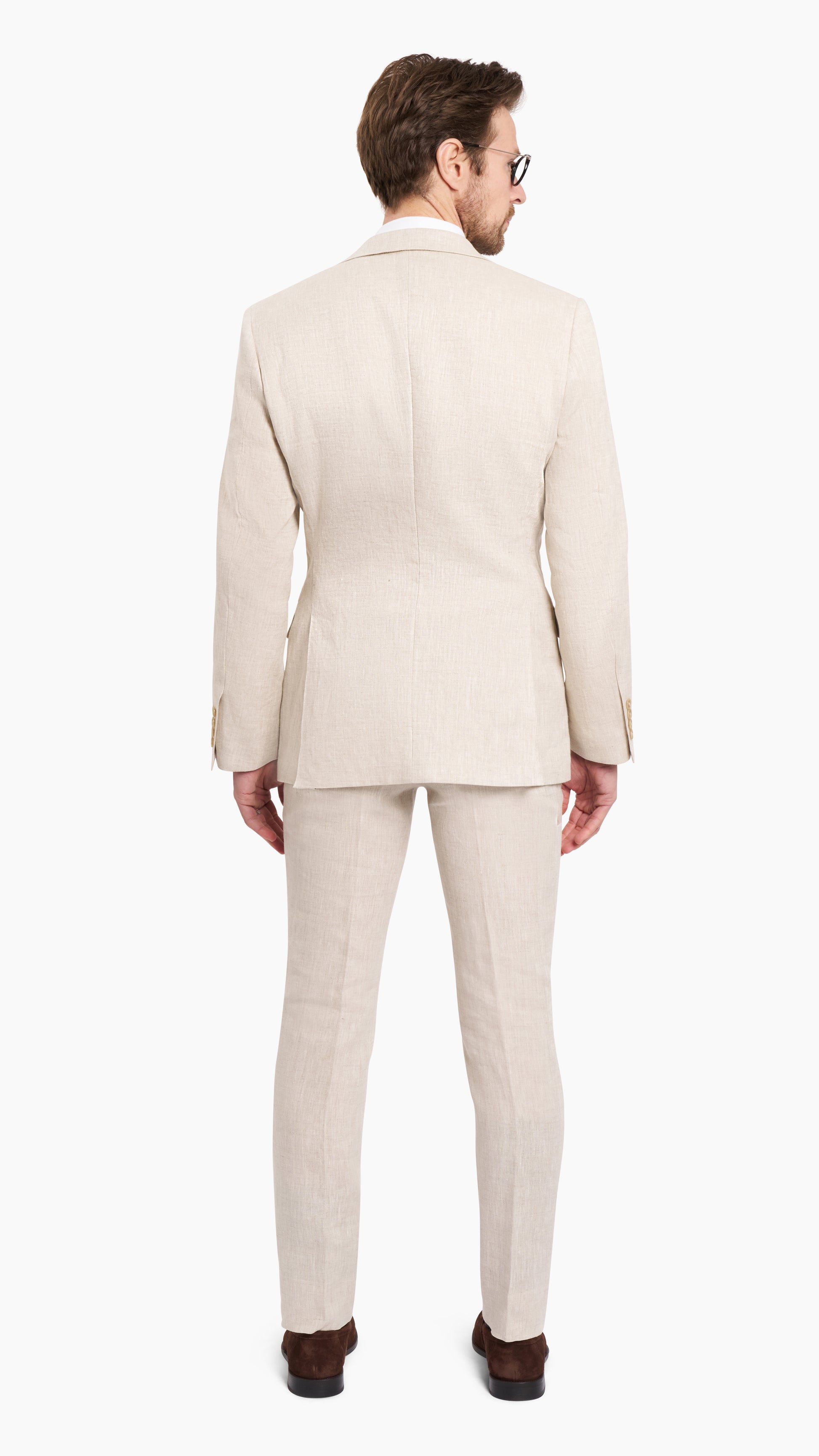 Natural Cream Linen Suit - Suit
