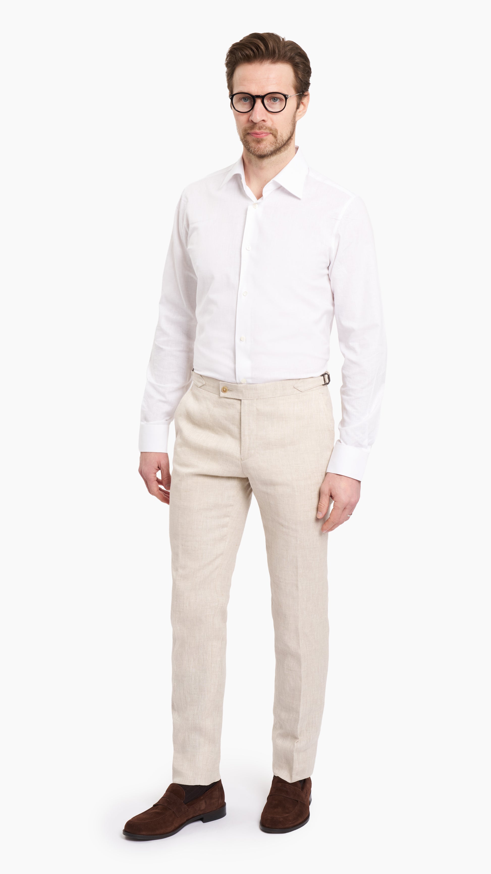 Natural Cream Linen Suit - Suit