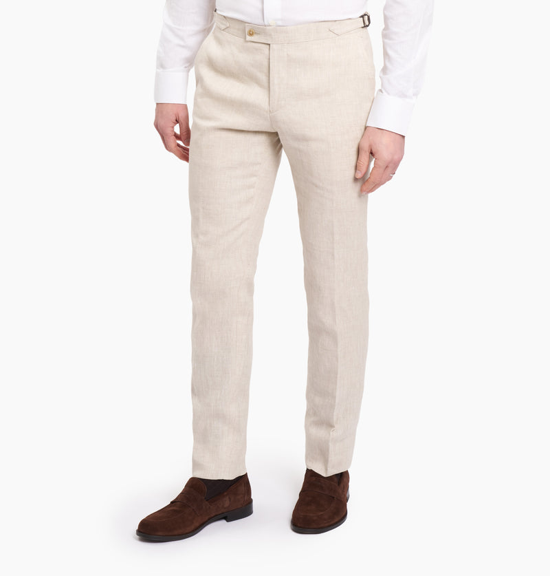 Natural Cream Linen Trouser
