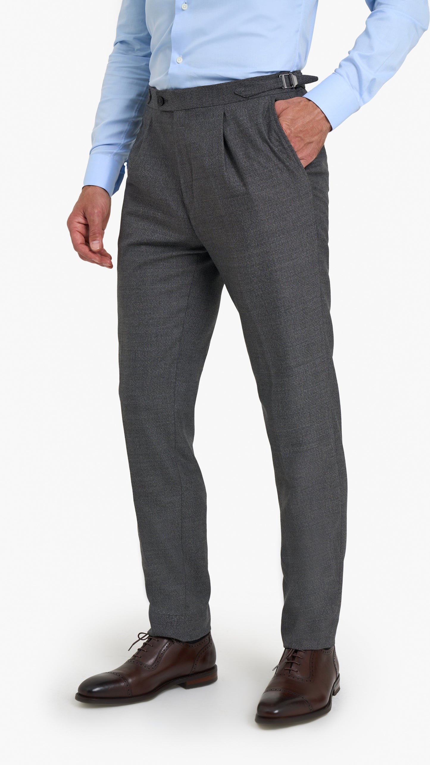 Holland & Sherry Grey Plain Custom Suit