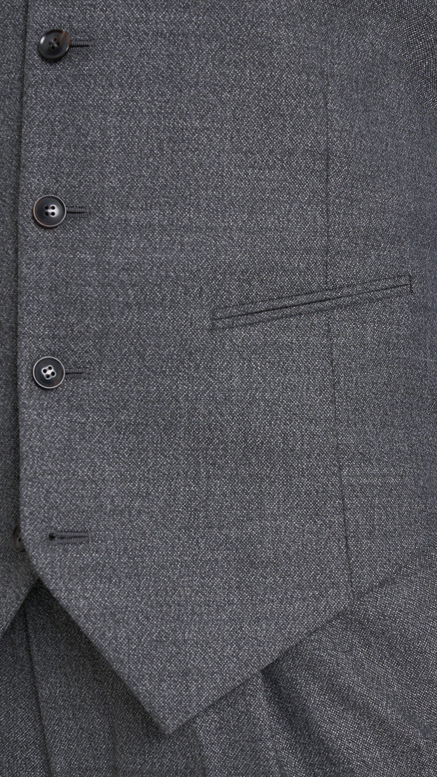 Holland & Sherry Grey Plain Custom Waistcoat