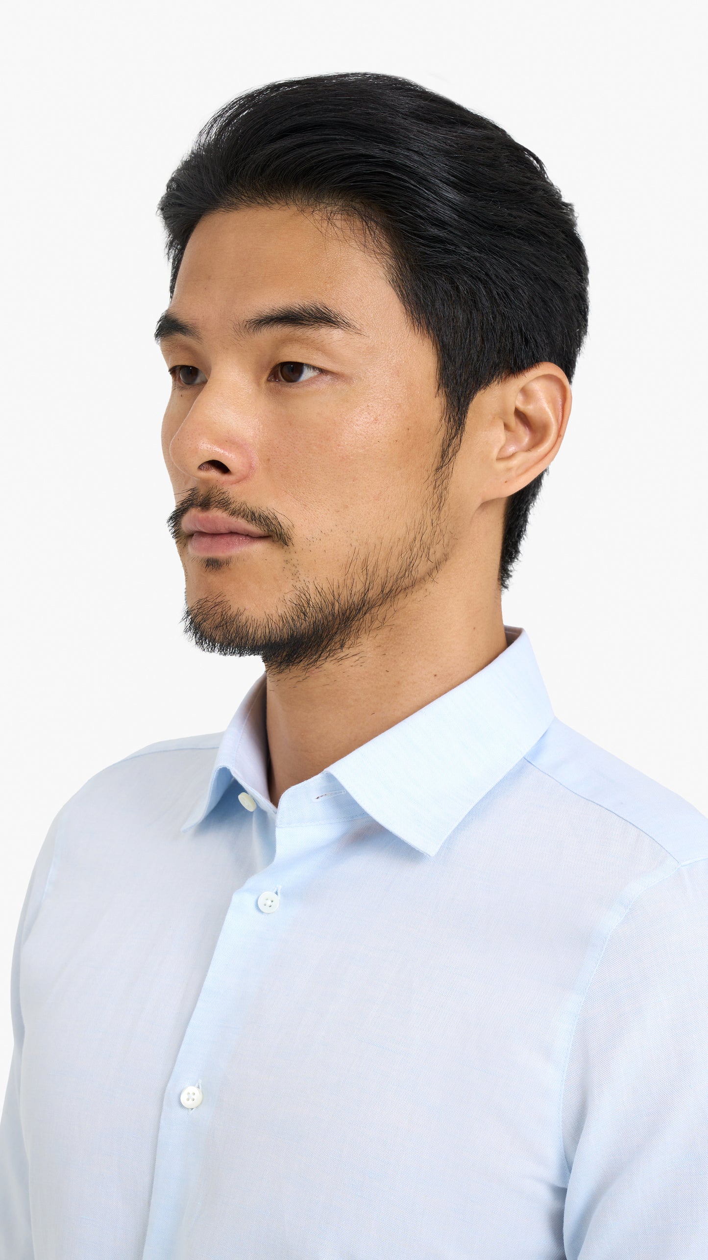 Baby Blue Linen Blend Custom Shirt