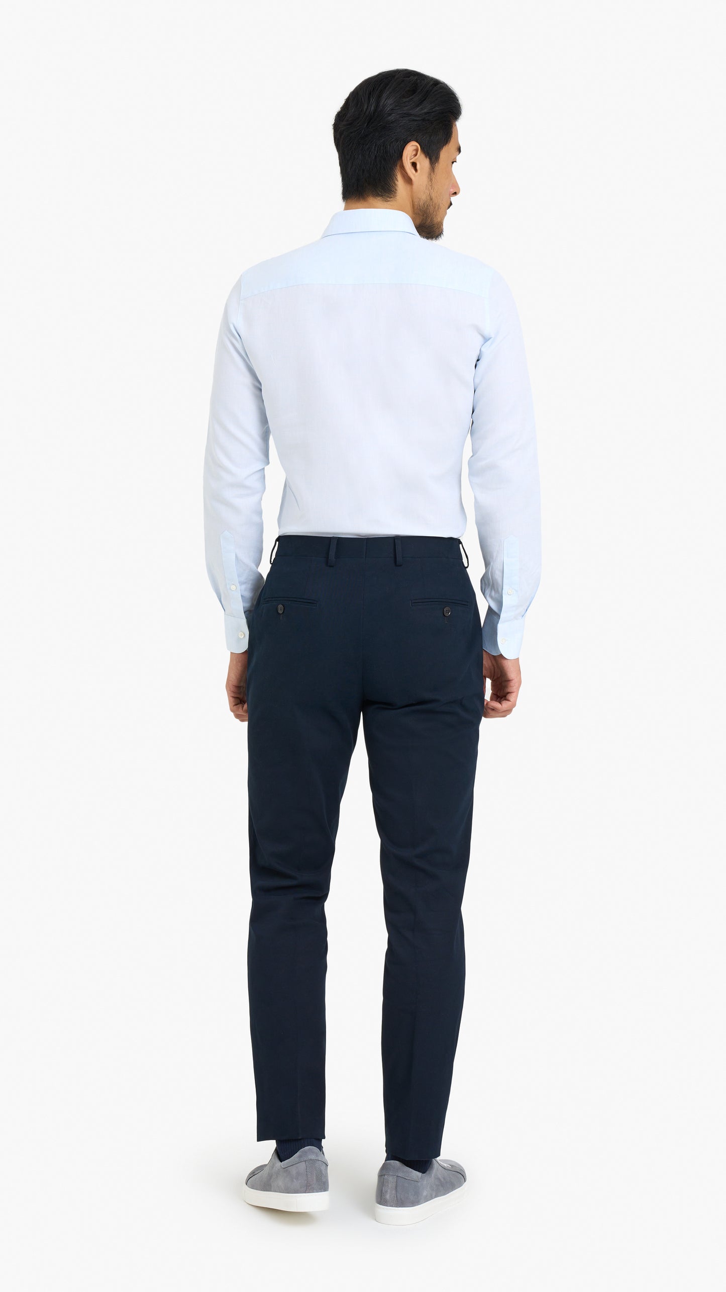Baby Blue Linen Blend Custom Shirt