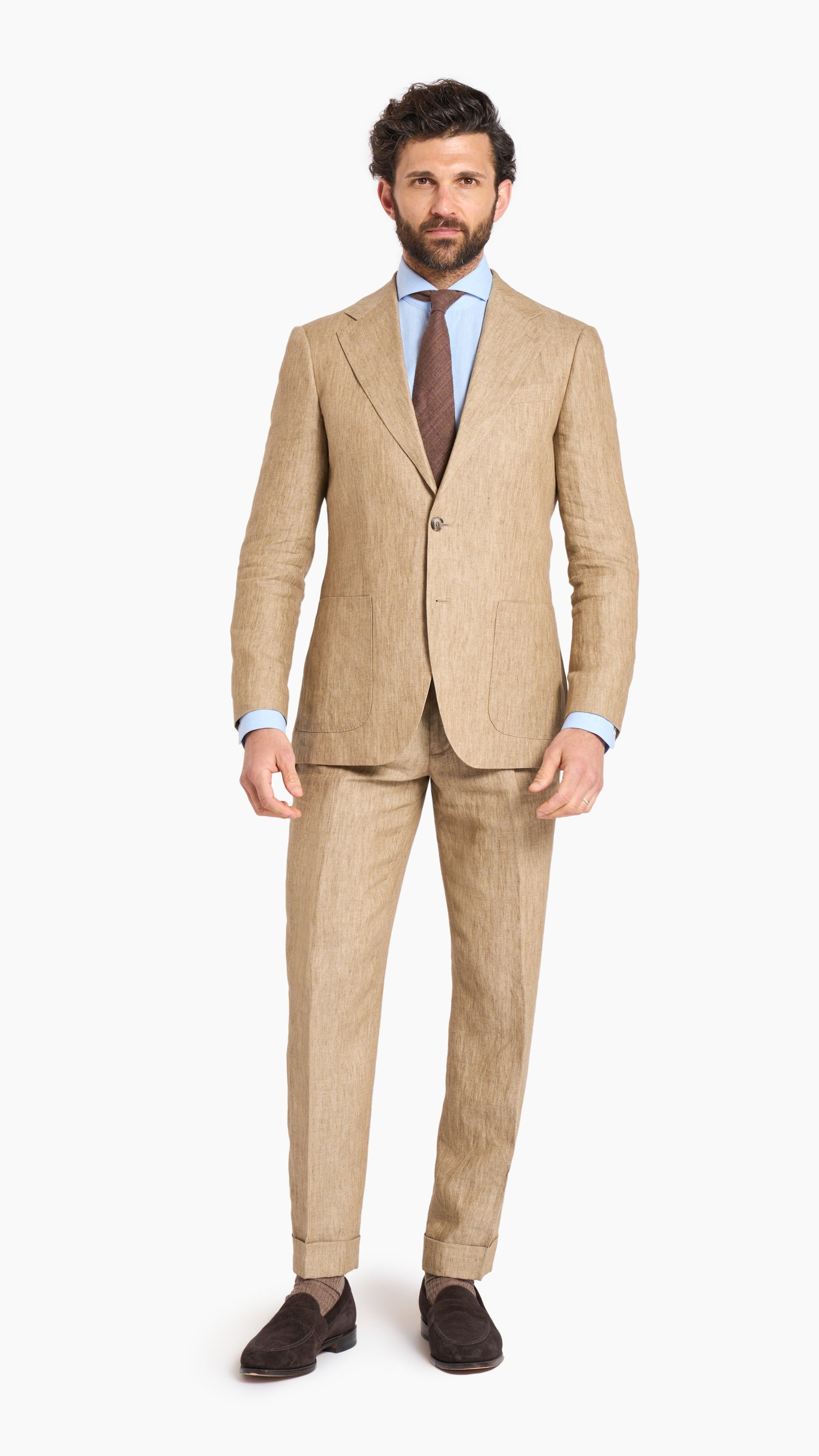 Scabal Light Brown Custom Suit