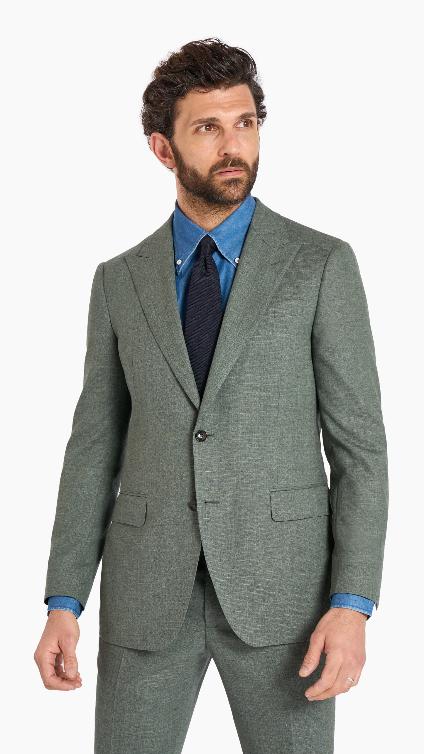 Loro Piana Sage Green Custom Suit