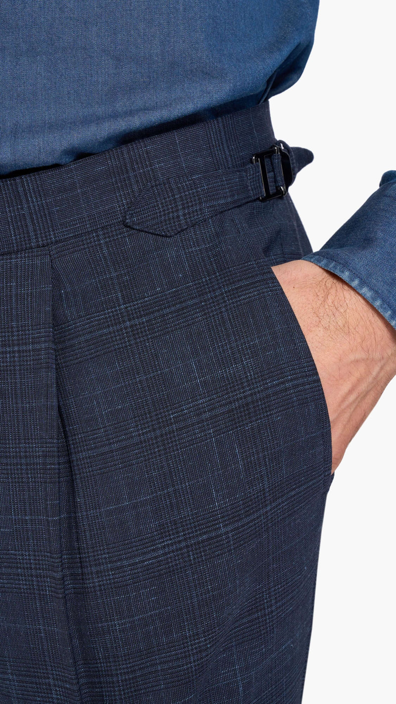 Loro Piana Navy Check Custom Suit