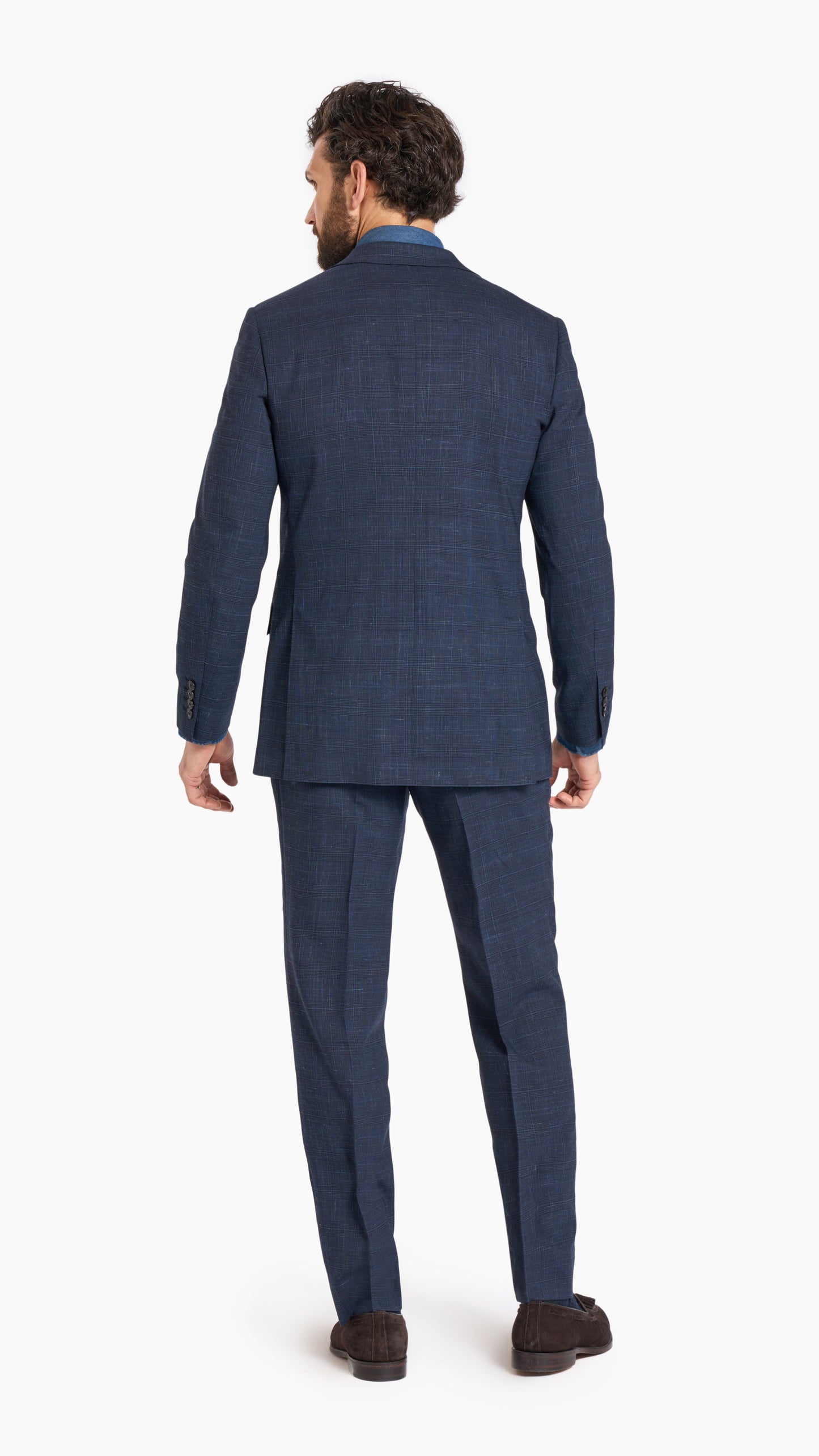 Loro Piana Navy Check Custom Suit