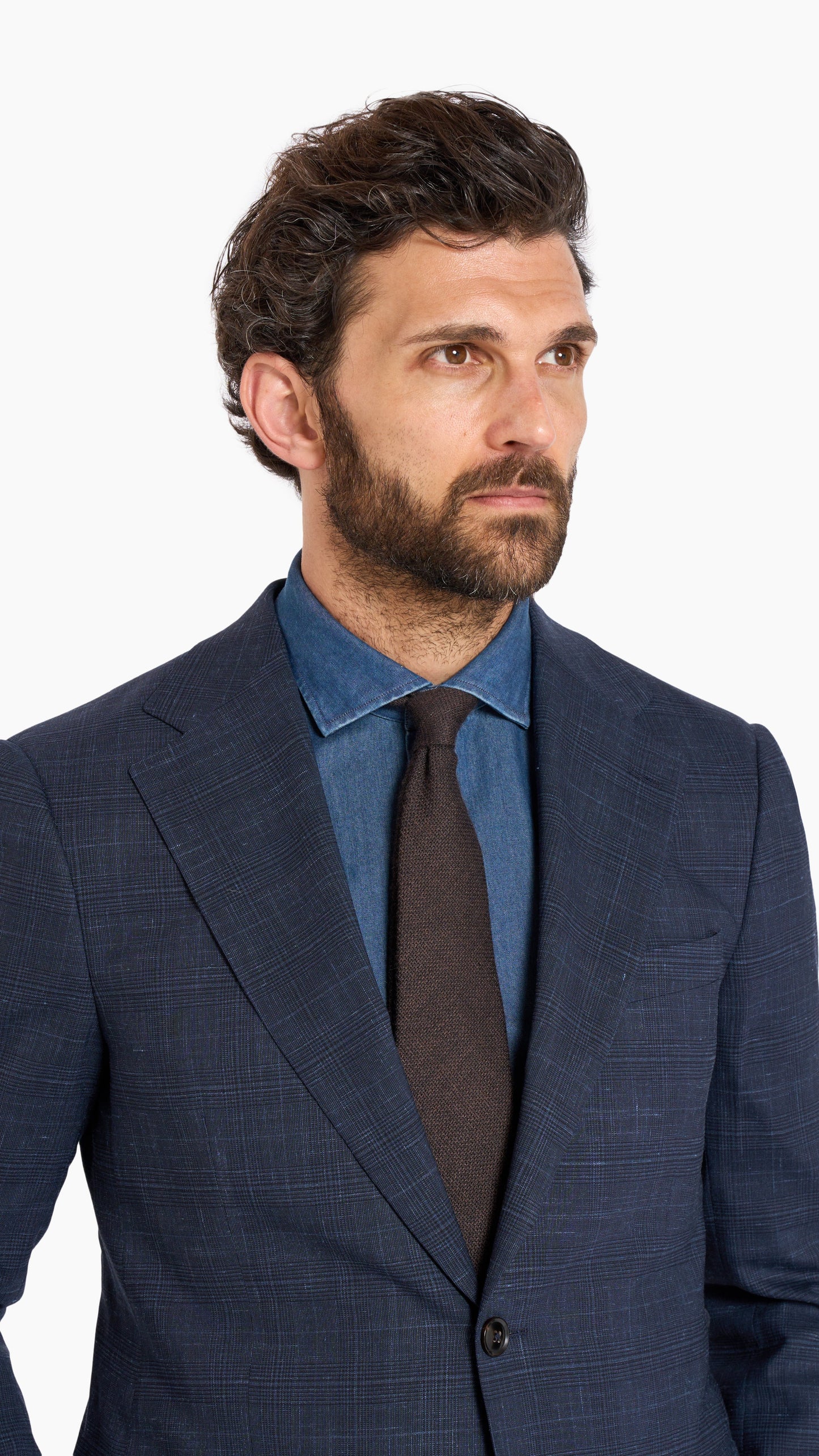 Loro Piana Navy Check Custom Jacket