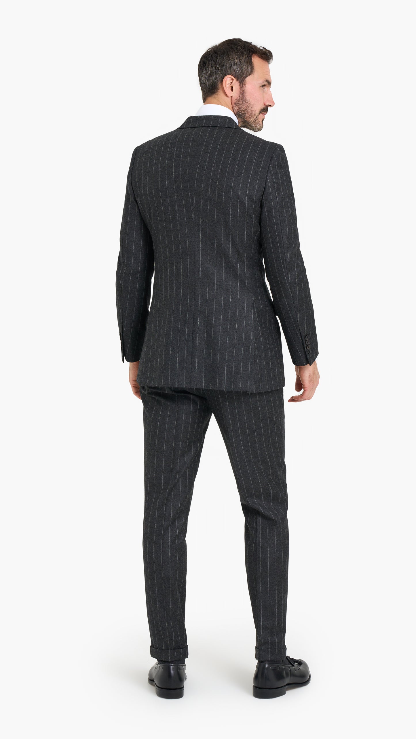 Loro Piana Grey Stripe Custom Suit