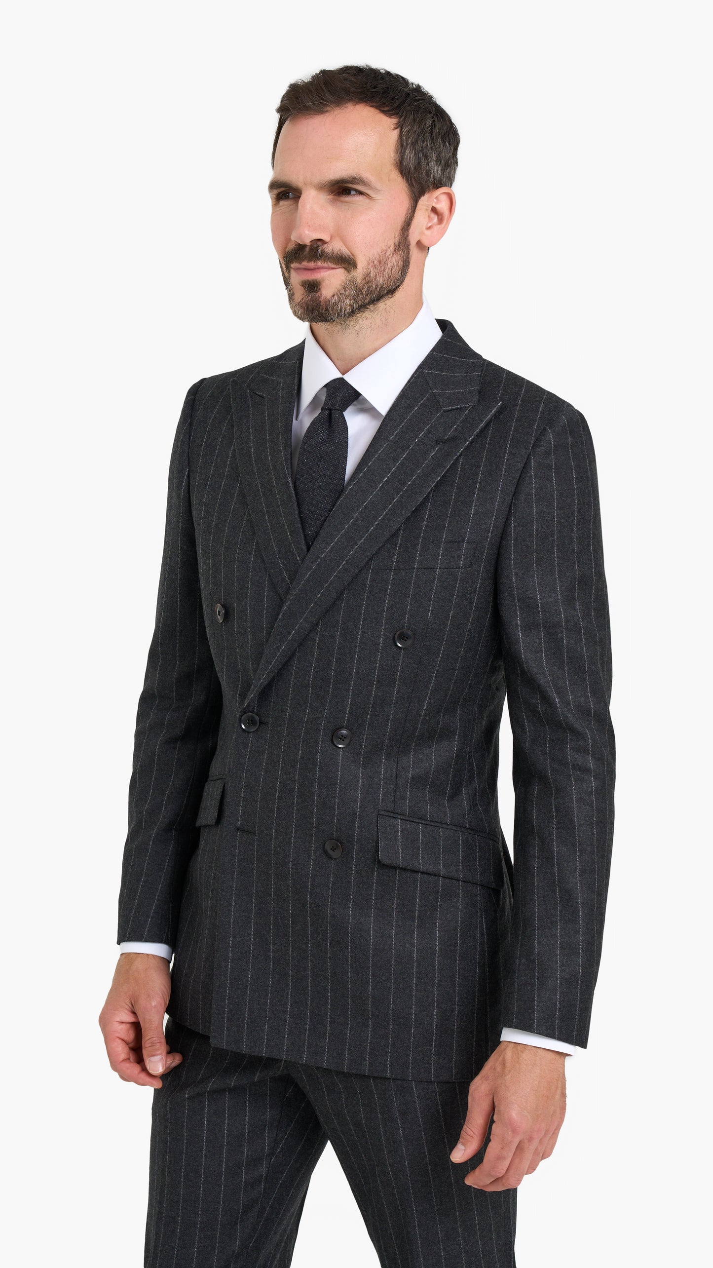 Loro Piana Grey Stripe Custom Suit