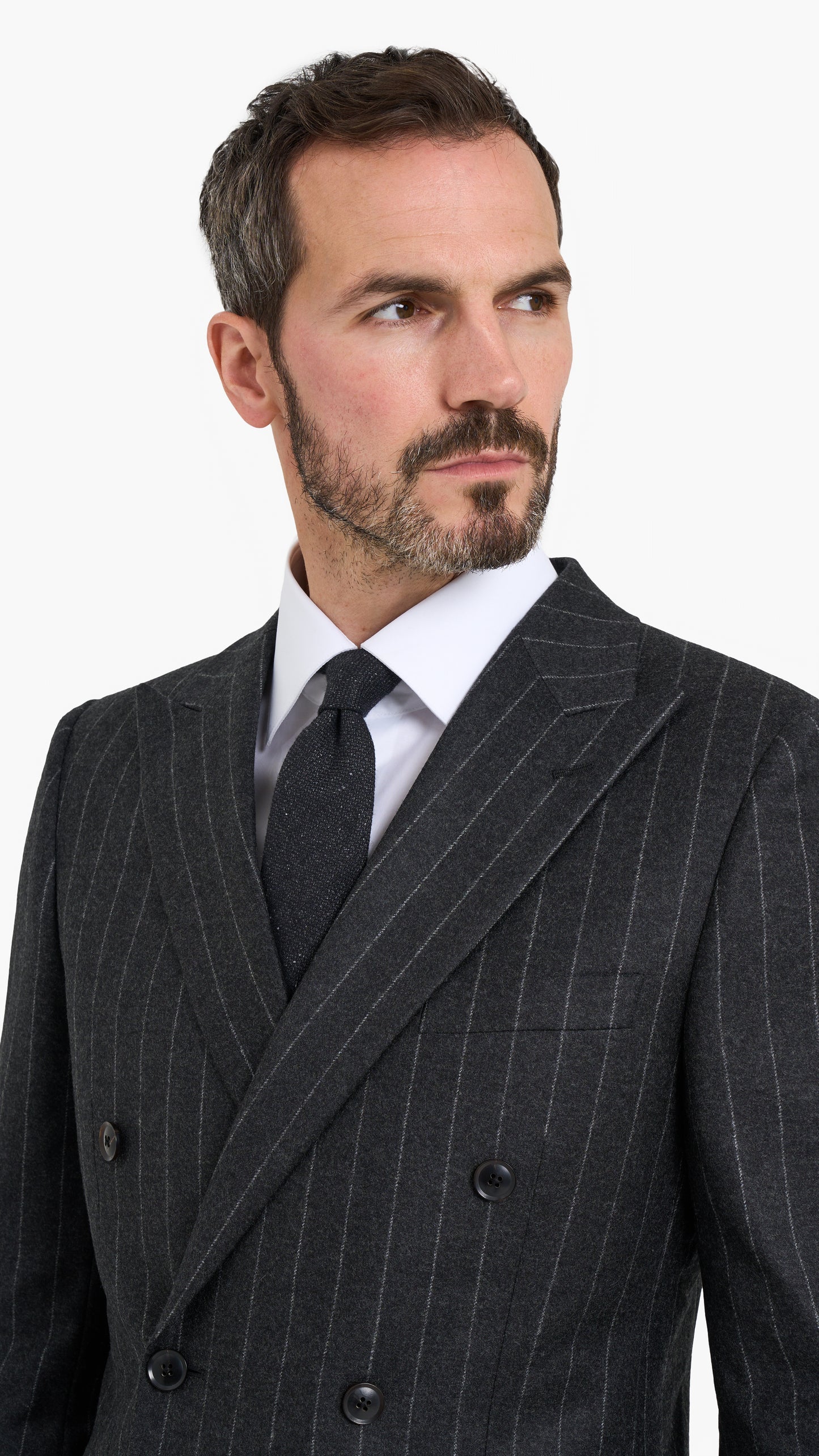 Loro Piana Grey Stripe Custom Suit