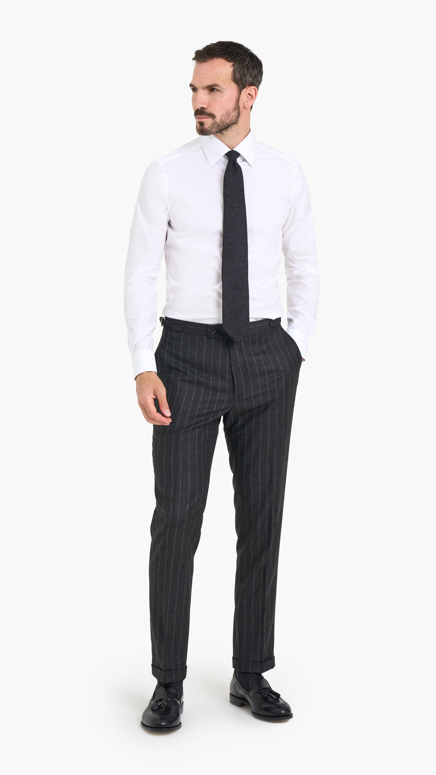 Loro Piana Grey Stripe Custom Suit