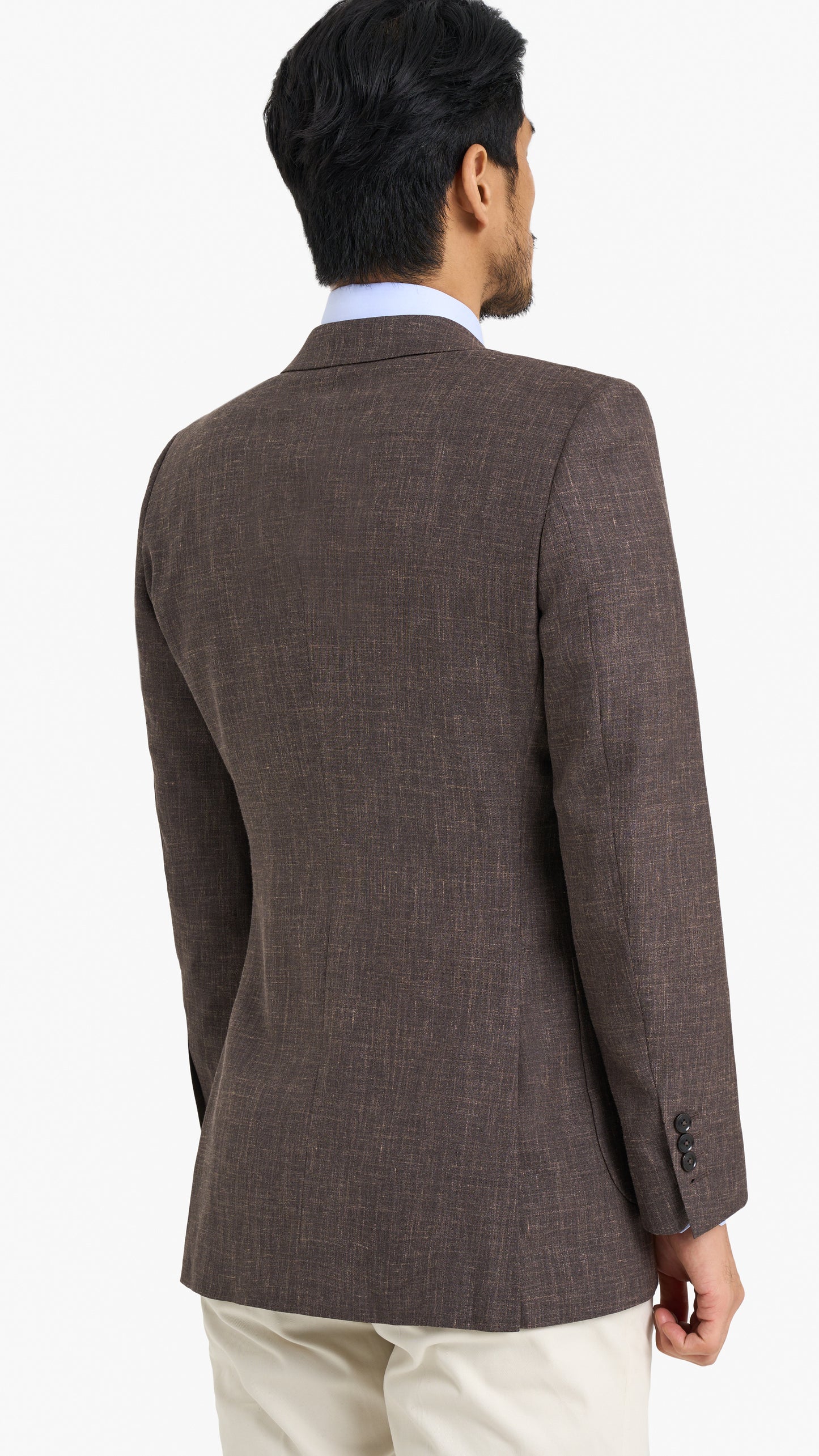 Loro Piana Brown Silk Linen Custom Jacket