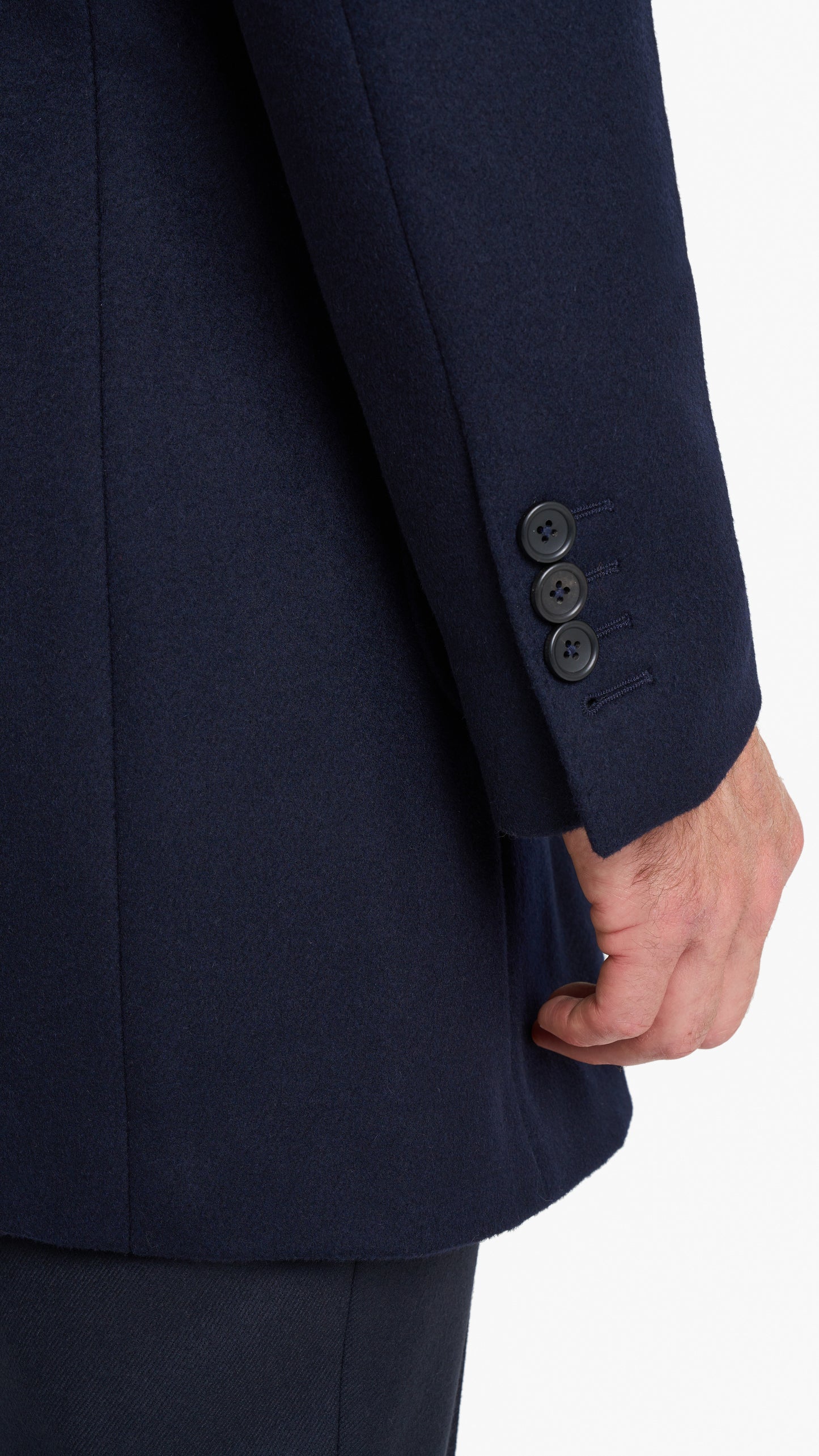 Navy Double Breasted Overcoat