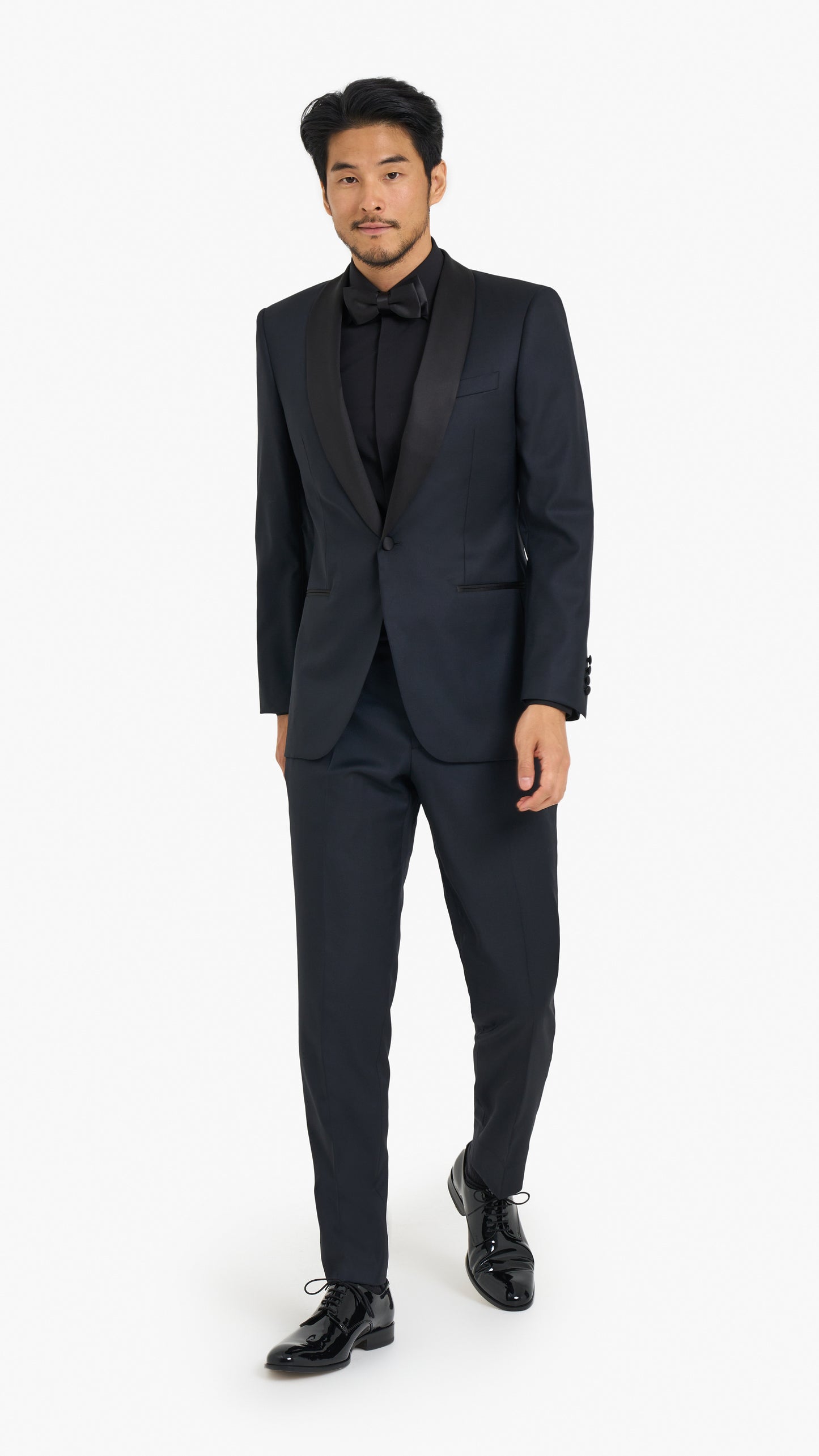 Scabal Midnight Blue Semi-Plain Custom Tuxedo