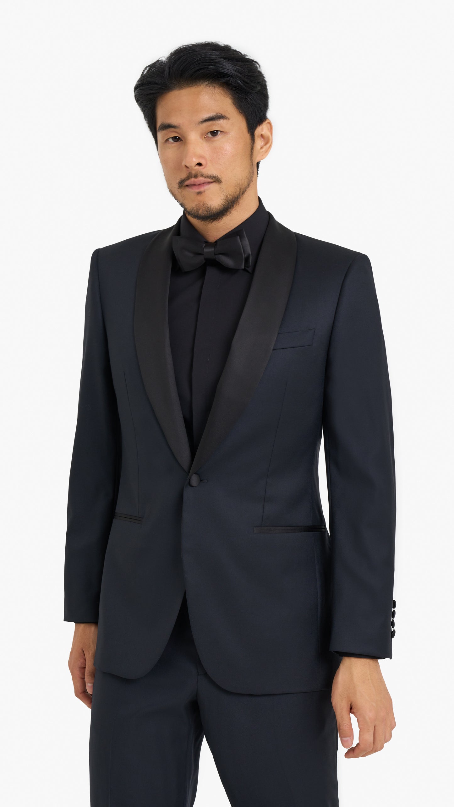 Scabal Midnight Blue Semi-Plain Custom Tuxedo