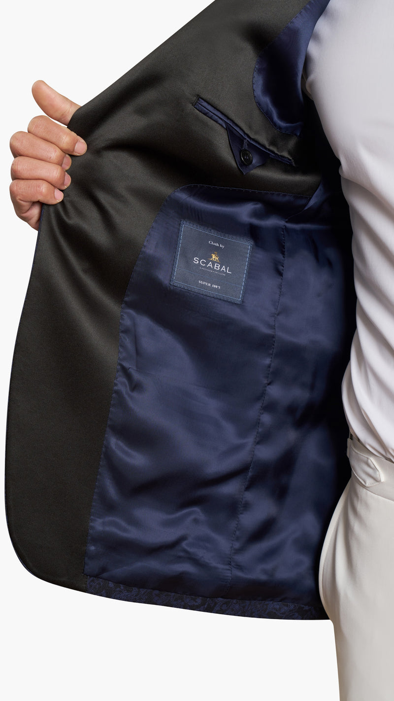 Scabal Navy Paisley Tuxedo Jacket