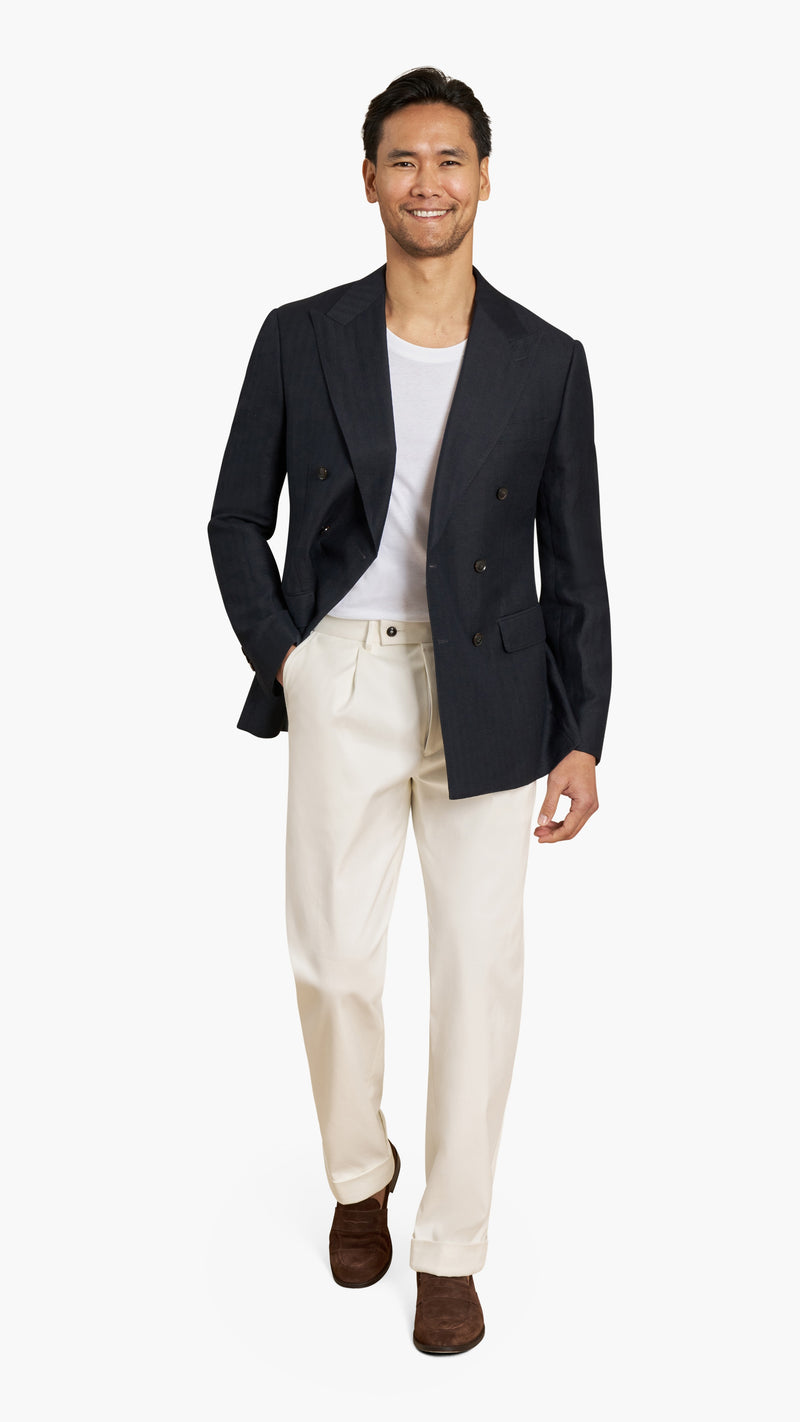 Alfred Brown Midnight Herringbone Custom Jacket